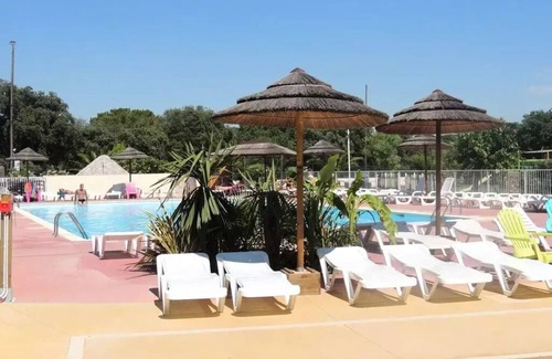 Boisseron House | Campsite Domaine de Gajan * - Mobile home Comfort + SUNNY 27m2 (2 bedrooms + covered terrace included - TV arv/departure Sunday 4 people