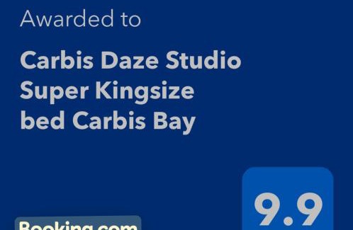 Carbis Bay Apartment | Carbis Daze Ocean Views Studio, SuperKing bed St Ives Carbis Bay