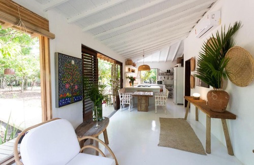 Curuipe House | Casa com deck no jardim a 300m da Praia do Espelho