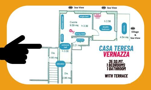 Vernazza Apartment | Casa Teresa with AC and Balcony