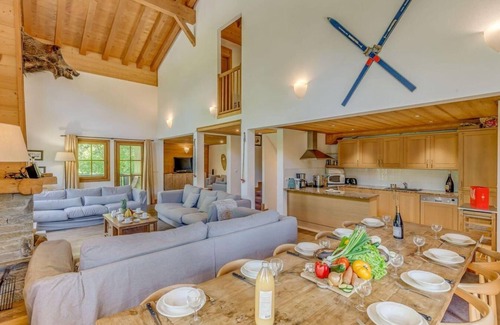 Les Brevieres Ski Chalet | Chalet, 200m from ski slopes, view ski slopes, sauna, terrace, balcony, fireplace or stove, tv