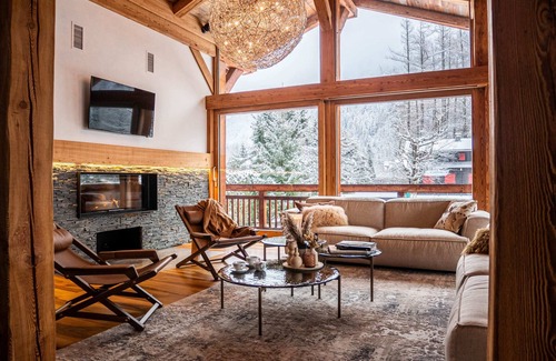 Les Praz-de-Chamonix Ski Chalet | Chalet Bonami 450 m2 salle cinema, jacuzzi, hammam