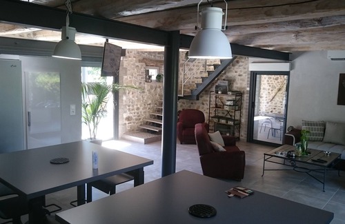 Cardet House | Charming barn renovated workshop style . Heated swimming pool