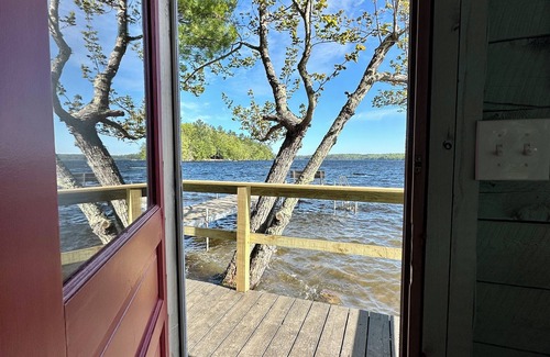 Orland Cottage | Charming, Boathouse Studio on Toddy Pond with the best sunrise views & water fun