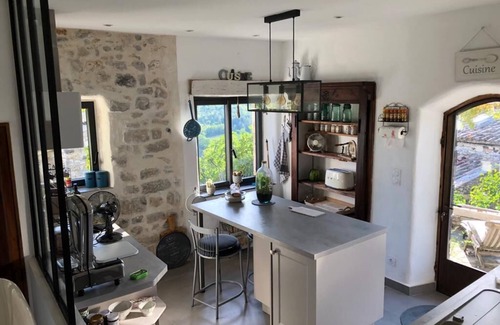 Saint-Thome House | Charming stone house; magnificent view; heated swimming pool; quiet location