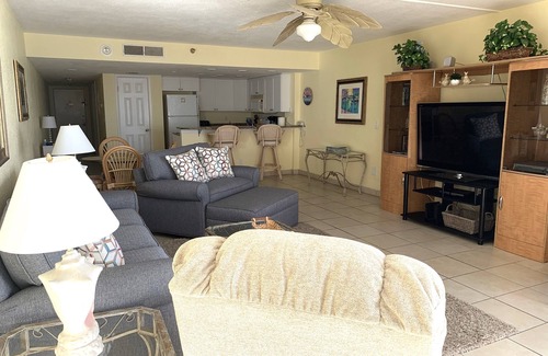Indian Shores Condo | CHATEAUX #507~DIRECT GULF FRONT weather is great! Beach Renourishment ONGOING