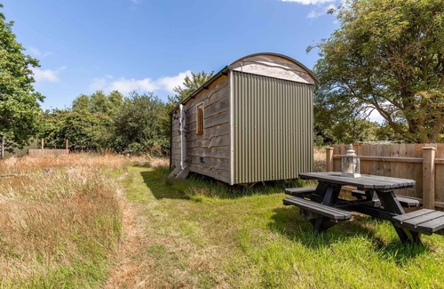 Trunch Cabin | Cheviot Shepherd Hut | a glamping shepherds hut perfect for a small family with children