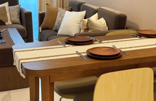 Dubai Apartment | Chic 1-bedroom with WiFi and fitness room in lovely West Furjan Dubai community