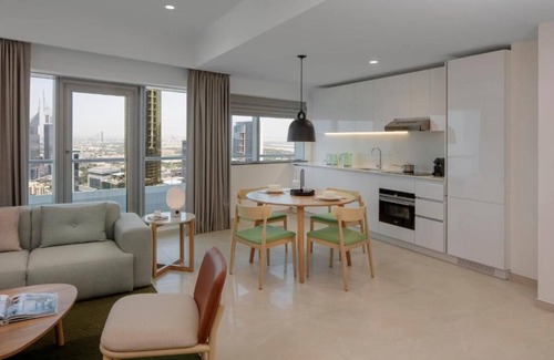 Dubai Apartment | Chic 2 BR with Sea View Trade Center Dubai
