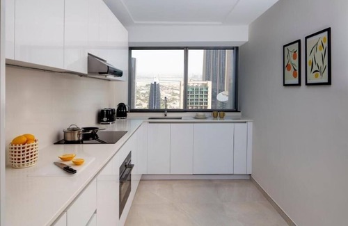 Dubai Apartment | Chic 2 BR with Sea View Trade Center Dubai