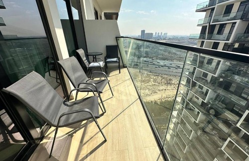 Jumeirah Village Circle Apartment | Chic Jvc 1br Balcony, Pool And Parking