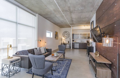 East Nashville Condo | City Views with Floor to Ceiling Windows