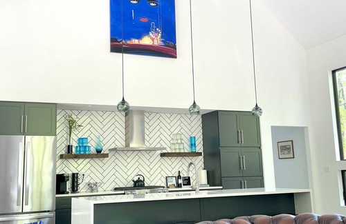 Glen Arbor Ski Chalet | Clarity House in Downtown GA, with Hot Tub, and No Cleaning Fee