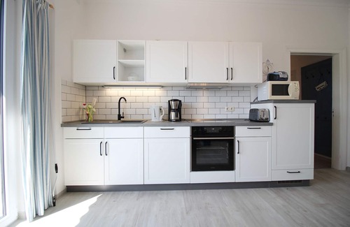 Zempin Apartment | Close to the beach kinderfr. Apartment with balcony+terrace,sauna,wallbox, and washing machine
