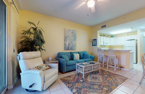 Fort Morgan Condo | Coastal condo w/Gulf views, balcony, shared pool & spa, fitness center