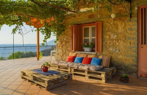 West Mani House | Coastal Stone Residence with Spectacular Scenery