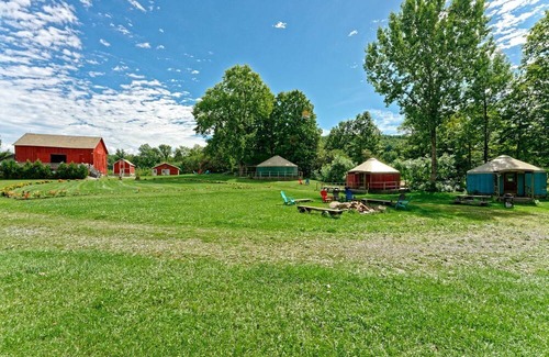 South Hartford RV Rental | Colorful Upstate New York Yurt Rental on a Farm