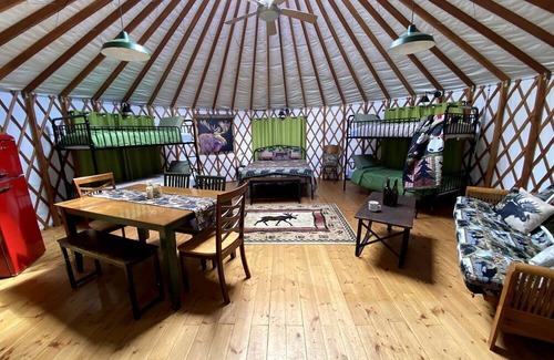 South Hartford RV Rental | Colorful Upstate New York Yurt Rental on a Farm
