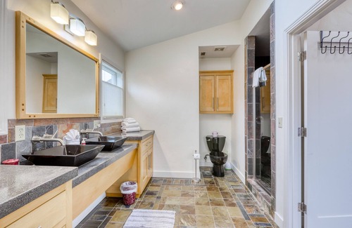 Eureka House | Comfortable and modern home featuring a private deck, BBQ & yard