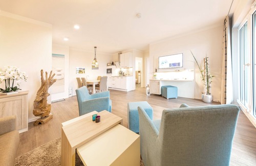 Boergerende-Rethwisch Apartment | Comfortable large suite, pool and sauna, 30 meters to the beach, large south-facing balcony