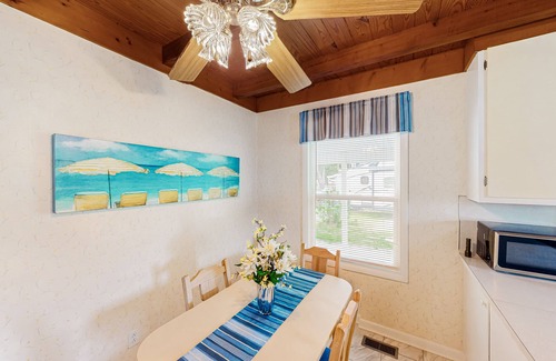Long Beach House | Comfy beach home with central AC, private W/D, and short walk to beach access