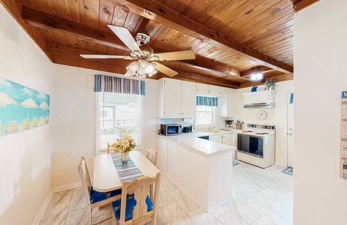 Long Beach House | Comfy beach home with central AC, private W/D, and short walk to beach access