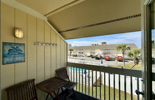 Holiday Isle Condo | Condo #8215 – Overlooks the Sparkling Pool and Features Granite Countertops!