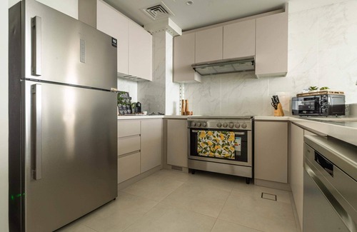 Bur Dubai Apartment | Contemporary 2BR w/Dubai Frame Views Near Metro!