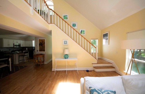 Wainscott Woods House | Contemporary Saltbox Hamptone Home 3 bedrooms, New 20x40 Heated Saltwater Pool