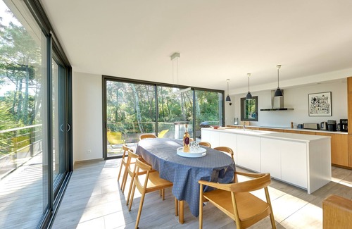 Cap-Ferret Villa | Contemporary villa Cap Ferret 5 mns from the beach of the Americans - Bassin view