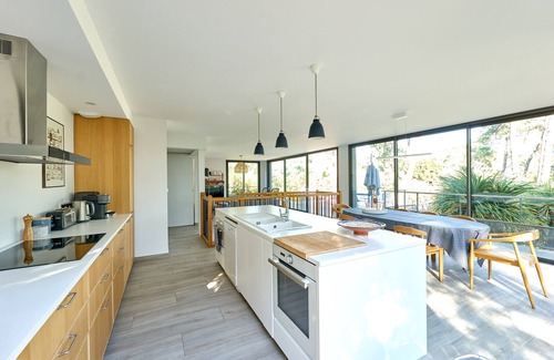Cap-Ferret Villa | Contemporary villa Cap Ferret 5 mns from the beach of the Americans - Bassin view