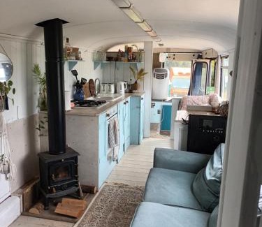 Black Torrington Apartment | Converted French bus with stunning views