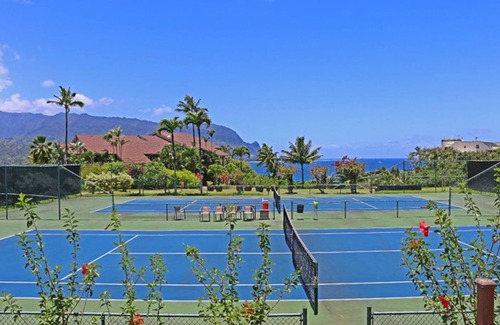 Princeville Condo | Corner condo with lanai, views of Bali Hai & ocean, AC, 2 pools & tennis courts
