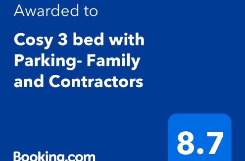 Birmingham House | Cosy 3 bed with Parking- Family and Contractors