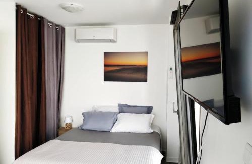 Villeneuve-les-Maguelone Apartment | Cosy Lodge Studio confortable et spacieux avec jardin