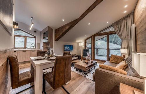 Courchevel Apartment | Courchevel cozy Penthouse with Views & Parking Residence Hellebore