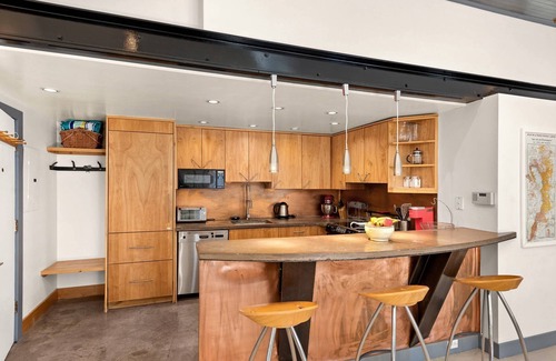 Aspen Condo | Cozy Aspen Studio Loft! Walk to Town & Shuttle, Balcony with Views, W/D, Wood-Burning FP