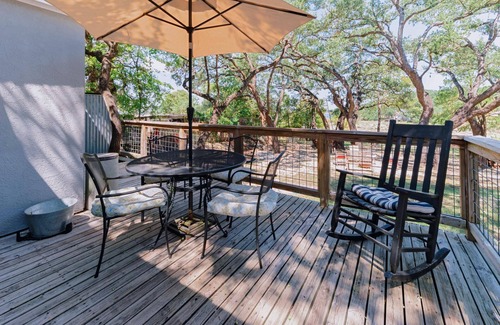 Yacht Harbor Cabin | Cozy Cabin on secluded cove with boat dock, walk to the water, lake views, cowboy pool