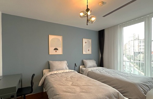 Maslak Apartment | Cozy calm apt 2BR & 1 SOFABED in residence, gym&pool access, Maslak Sariyer