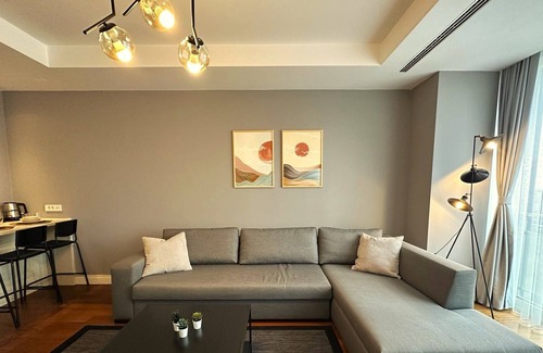 Maslak Apartment | Cozy calm apt 2BR & 1 SOFABED in residence, gym&pool access, Maslak Sariyer