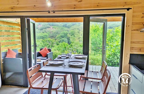 Saint-Berthevin Cottage | Cozy chalet for 4, terrace, 2 bedrooms at Coupeau camping