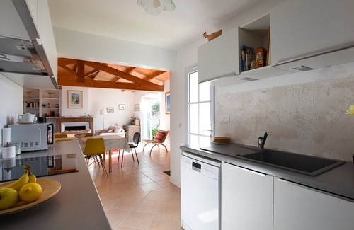 Ars-en-Re House | Cozy House in Ars-en-Ré - Near Port, Shaded Terrace, WiFi, Fireplace, and Modern Kitchen