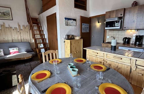 Notre-Dame-de-Bellecombe Apartment | Cozy Loft-Style Apt, Sleeps 6, Balcony, Close to Village - Notre-Dame-de-Bellecombe