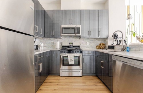 Bayonne Apartment | Creator's Den - 10 Mins NYC/EWR @ The Helix Luxury Apartments