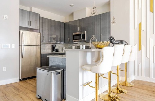 Bayonne Apartment | Creator's Den - 10 Mins NYC/EWR @ The Helix Luxury Apartments