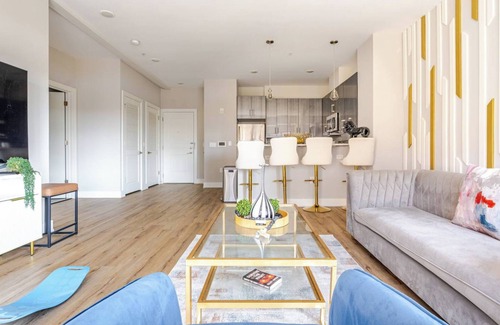 Bayonne Apartment | Creator's Den - 10 Mins NYC/EWR @ The Helix Luxury Apartments