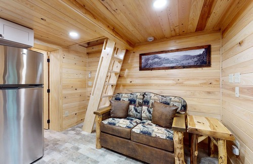 Gatlinburg - Pigeon Forge Cabin | Creek-front home w/firepit, fireplace, forest setting - free attraction tickets