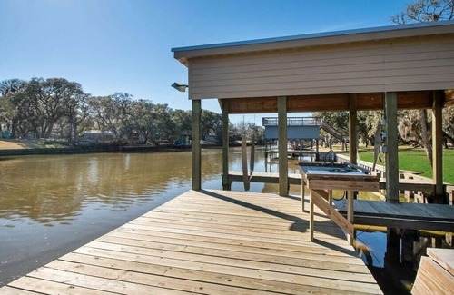 Cedar Lane House | Creekfront Cottage w/Boat Lift & Pier