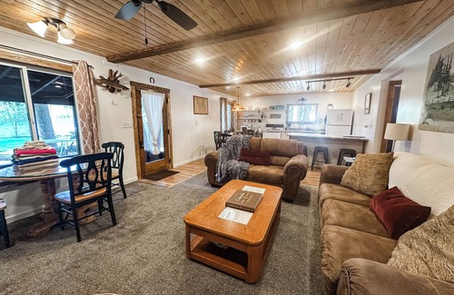 Bayfield Cabin | Croll Cabins-Armstrong Library- #5 at Vallecito Lake, private lawn, great views!
