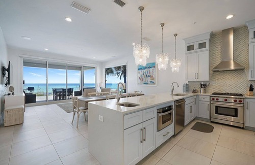 Crystal Beach House | Crystal Clear - Beach Front Property with Private Pool Area, Rooftop Deck & Theater